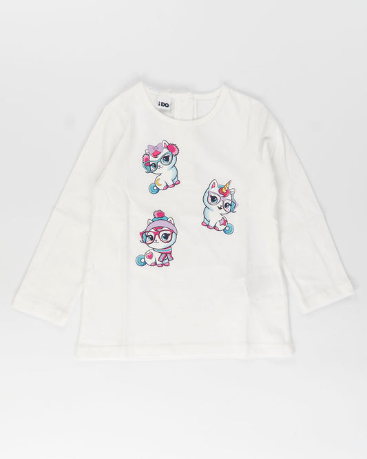 T-shirt manica lunga con unicorni I DO