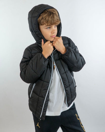 Giaccone imbottito con zip a contrasto JORDAN