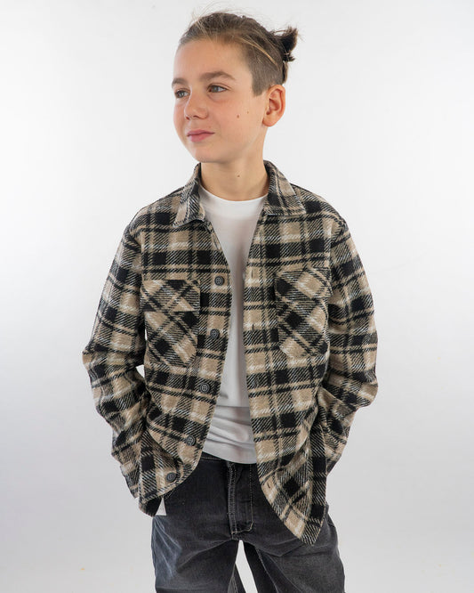 Camicia felpata a quadri con tasche I DO