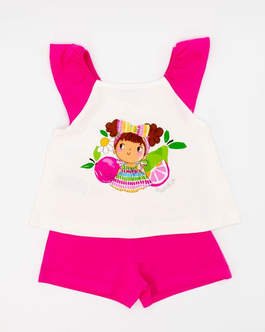 Completo 2 pezzi con bimba con fiocco MAYORAL