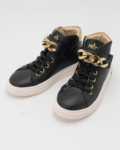 Scarpe alte in pelle con catena dorata PRIMIGI
