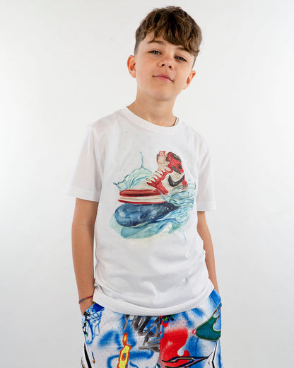 T-shirt con scarpa pennellata JORDAN