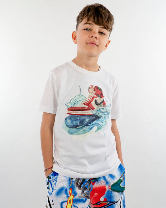 T-shirt con scarpa pennellata JORDAN