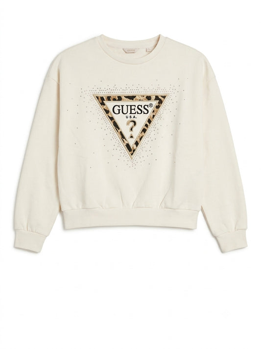 Felpa felpata con strass J6BQ07 K6093-G012 GUESS