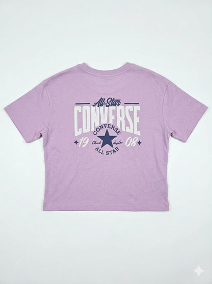T-shirt con logo viola 4CJ064-PF4 CONVERSE