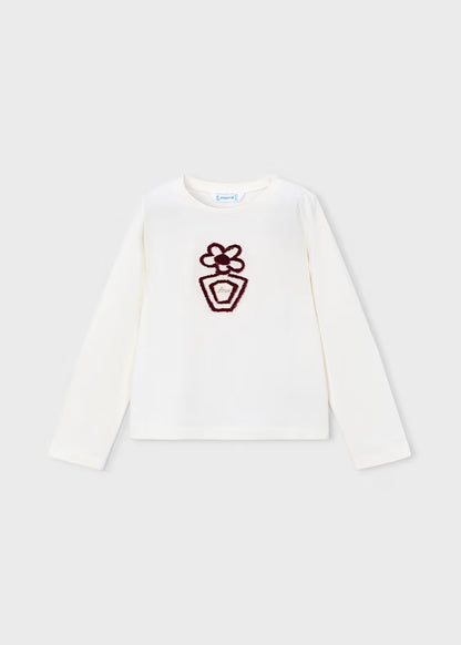 T-shirt con stampa in velluto art.178-051 MAYORAL