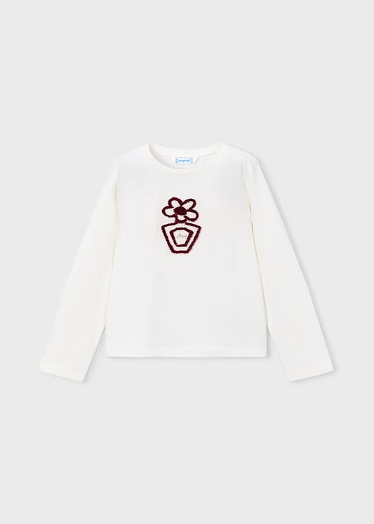 T-shirt con stampa in velluto art.178-051 MAYORAL