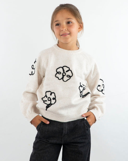 Maglione con fiori applicati MAYORAL
