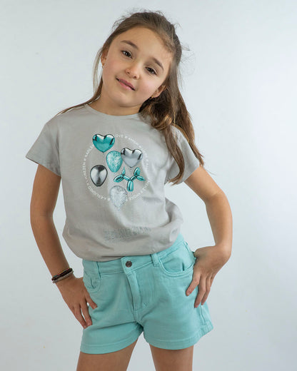 T-shirt manica corta con palloncini glitterMAYORAL