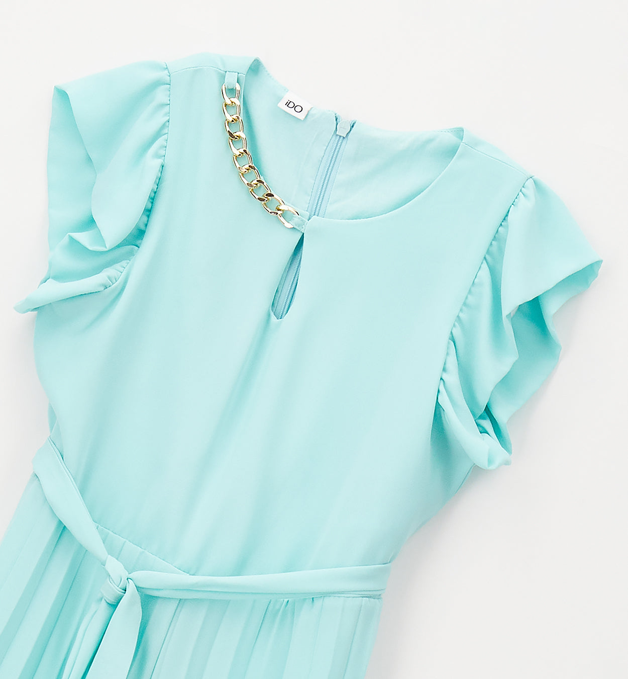 Tuta elegante plissettata con catenina dorata I DO