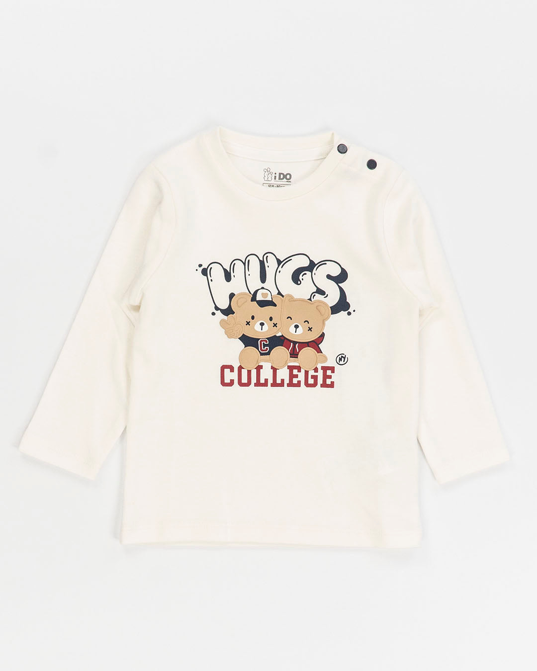 T-shirt manica lunga con coppia di orsetti I DO