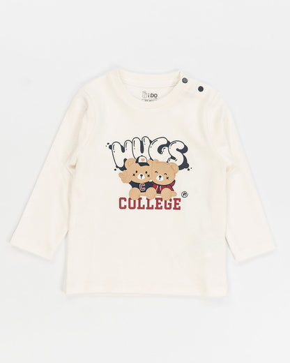 T-shirt manica lunga con coppia di orsetti I DO