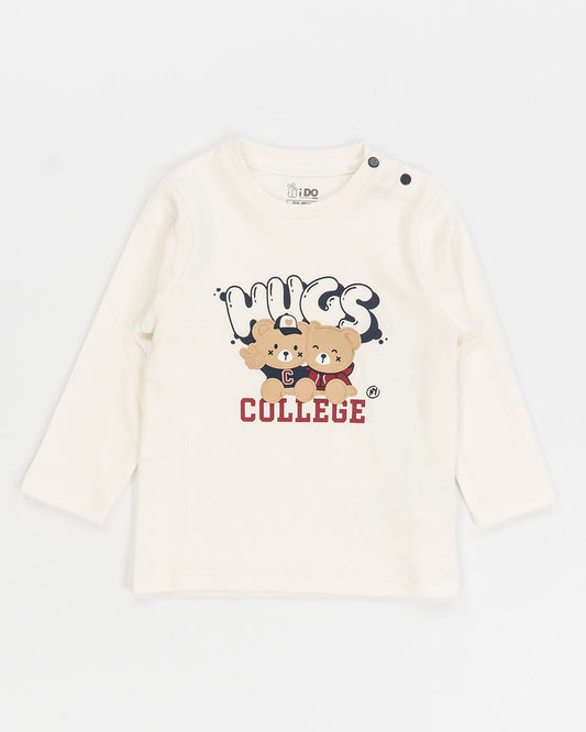 T-shirt manica lunga con coppia di orsetti I DO