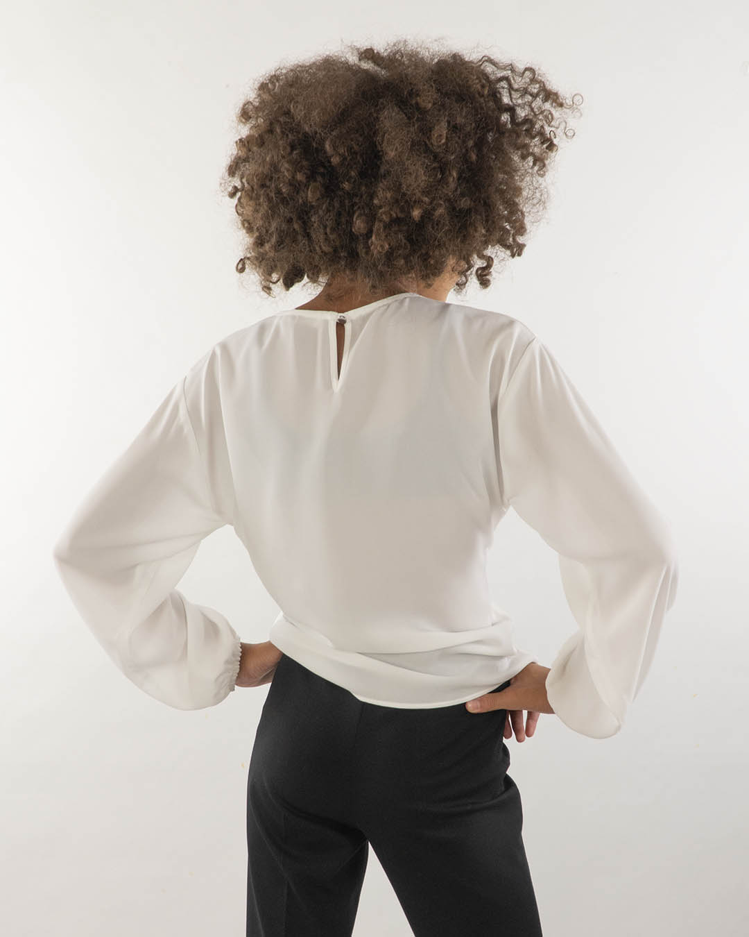Camicia girocollo con fusciacca