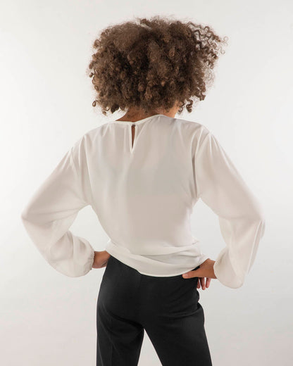 Camicia girocollo con fusciacca