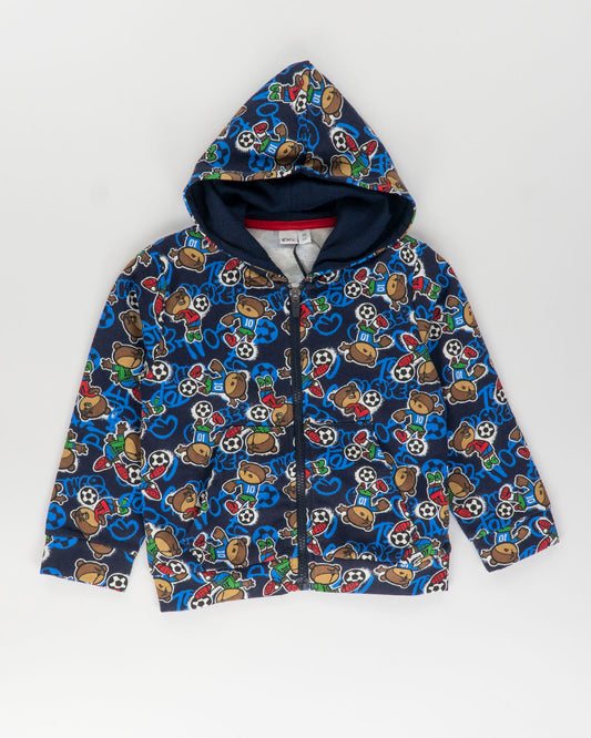 Felpa aperta felpata con calciatori I DO