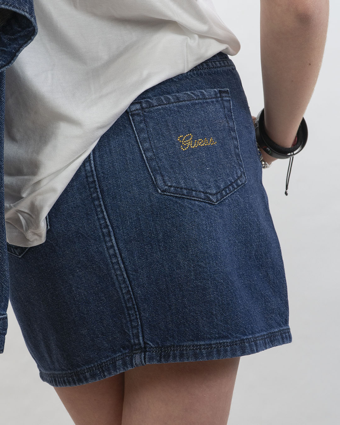 Gonna in jeans con strass