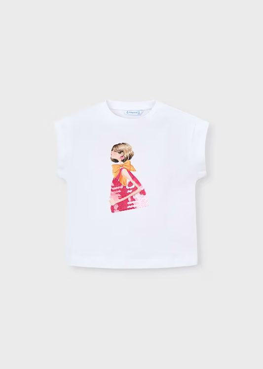 T-shirt con stampa a pailettes art.3005-74 MAYORAL