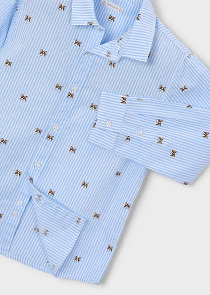 Camicia rigata con cagnolini art.4.146-011 MAYORAL