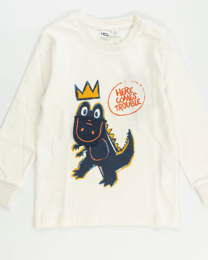T-shirt con dinosauro con fauci spalancate I DO