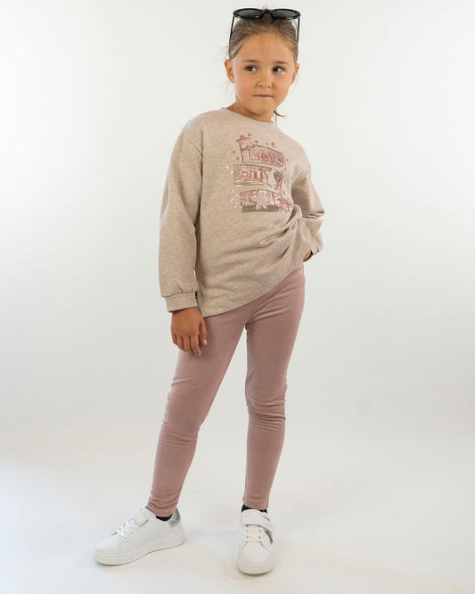 Completo con leggings effetto camoscio MAYORAL