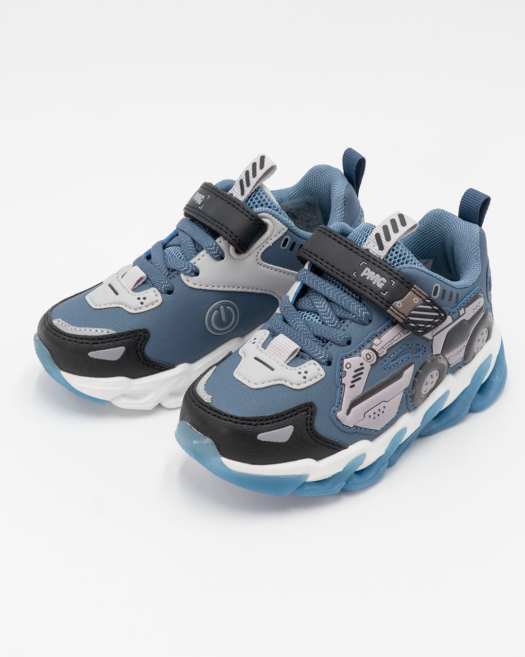 Scarpe ecopelle con luci e ruspa PRIMIGI