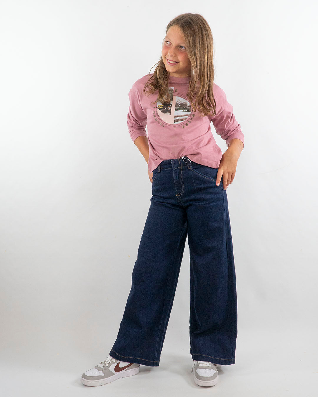 Jeans scuro a gamba larga MAYORAL