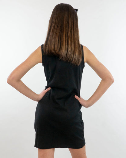 Abito smanicato elasticizzato con logo GUESS