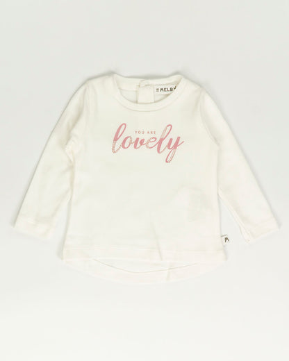 Completo 3 pz. felpato con cuoricini MELBY