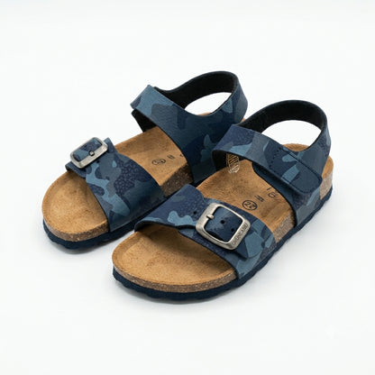 Sandali con strappo fantasia militare
