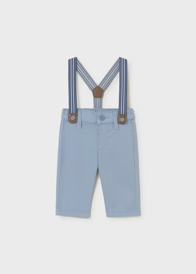 Pantaloni in cotone con cinturina rigata MAYORAL