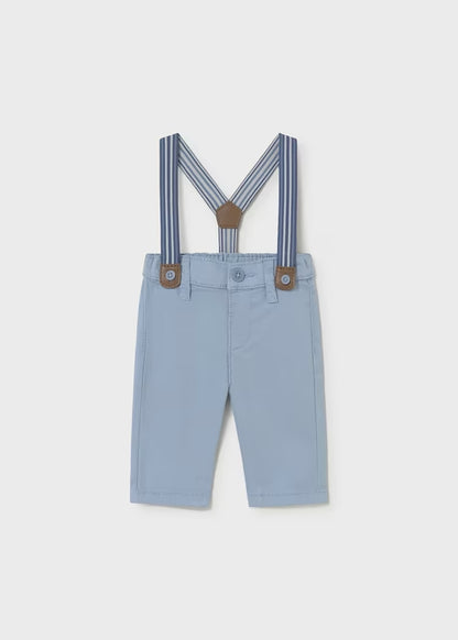 Pantaloni in cotone con cinturina rigata MAYORAL