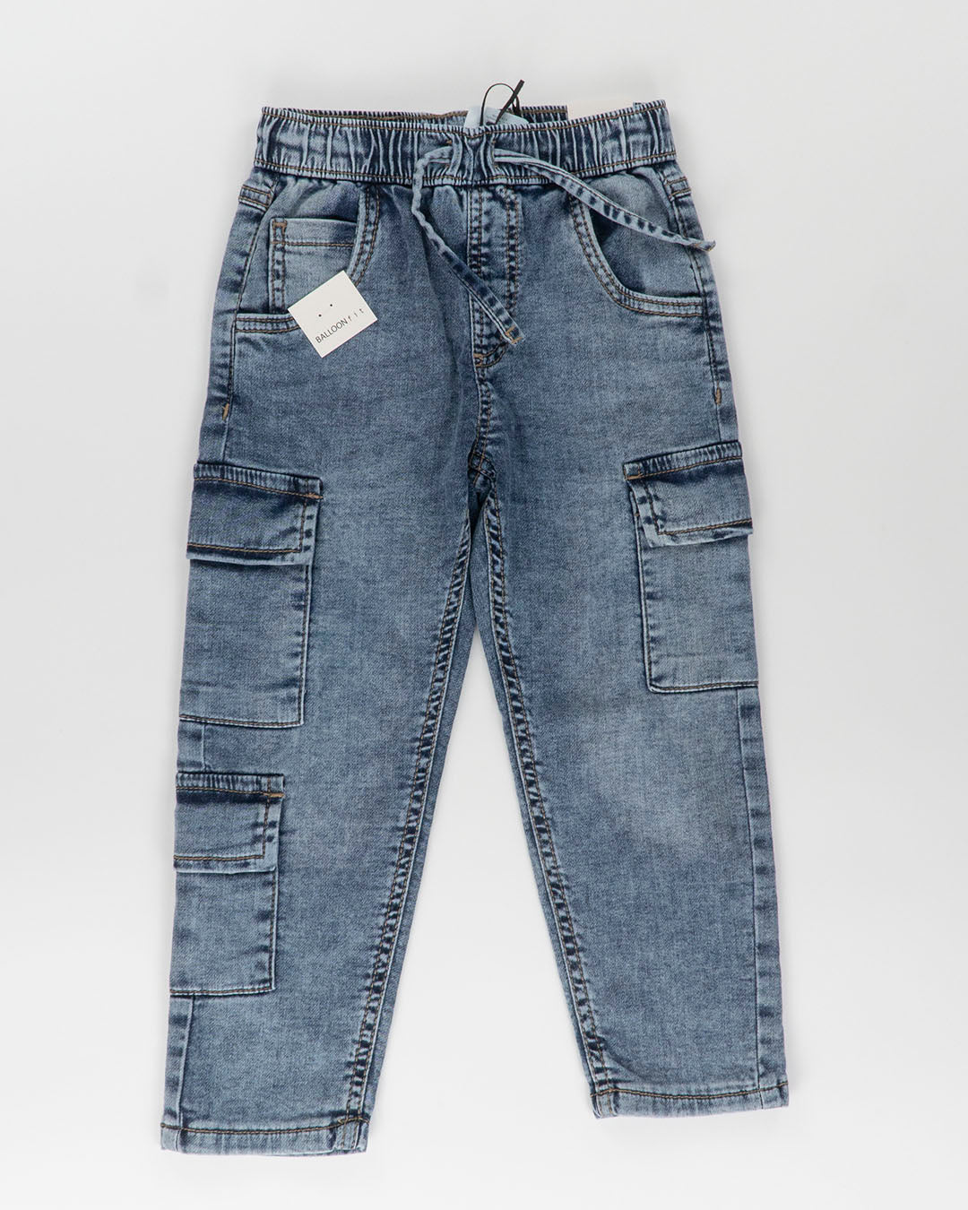 Jeans balloon fit cargo in soft denim I DO