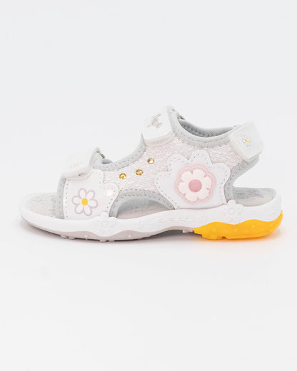 Sandali lurex con luci e margherite PRIMIGI