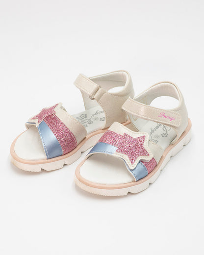 Sandalo con stella glitterata e strappi PRIMIGI