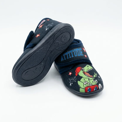 Pantofola con strappo e suola in gomma GRUNLAND