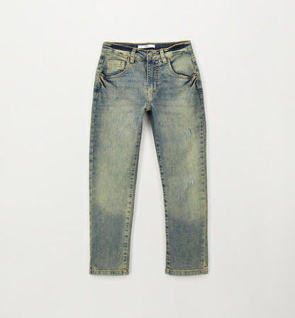 Jeans delavè con finti strappi art.4G666-7160 I DO