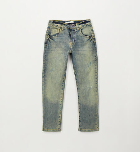 Jeans delavè con finti strappi art.4G666-7160 I DO