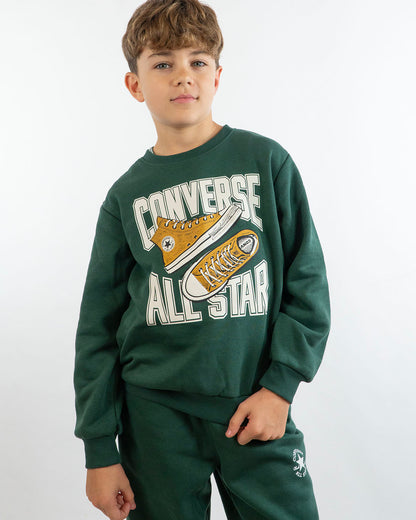 Tuta 2 pezzi felpata con stampa in rilievoCONVERSE