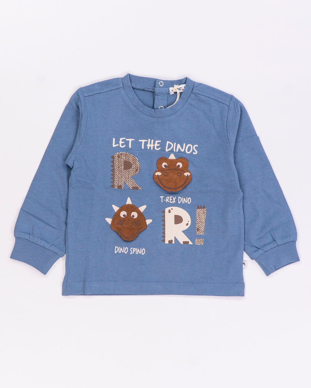 T-shirt manica lunga con musetti di dinosauriMELBY