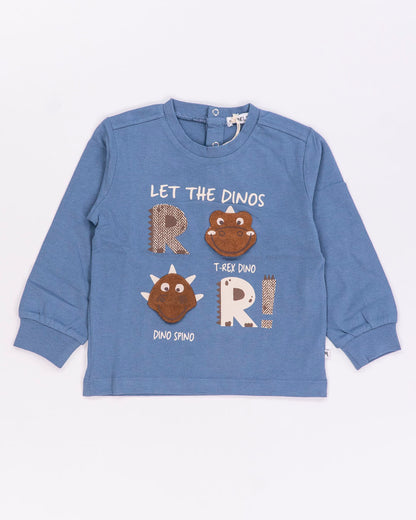 T-shirt manica lunga con musetti di dinosauriMELBY