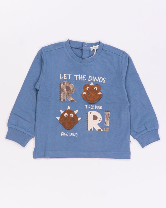 T-shirt manica lungacon musetti di dinosauroMELBY