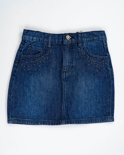 Gonna in jeans con strass
