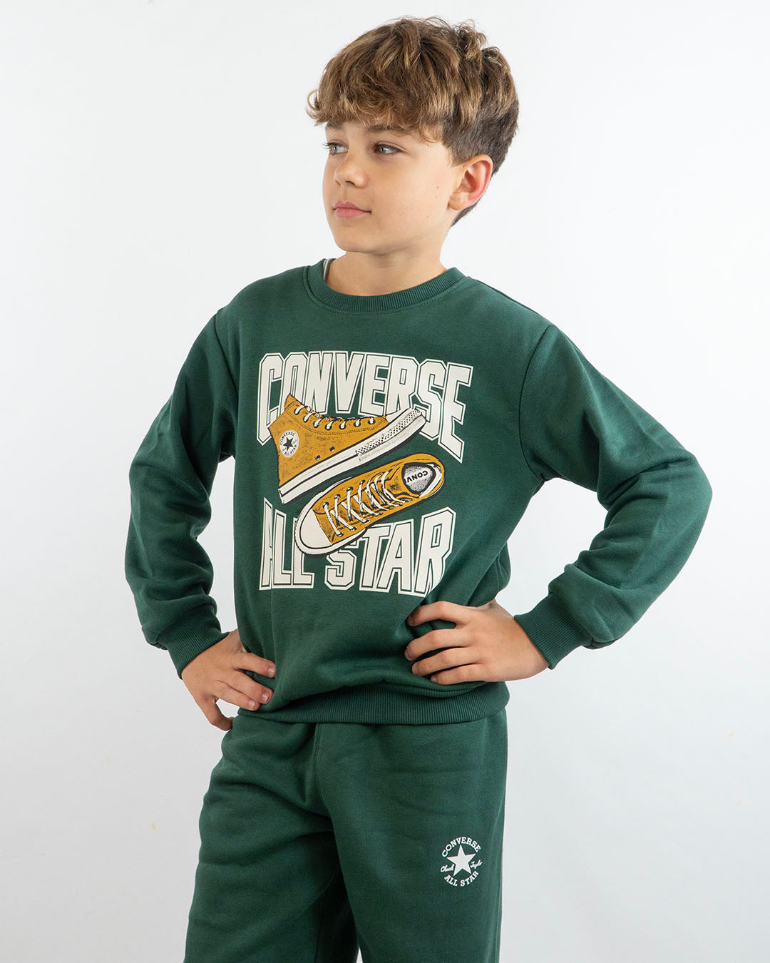 Tuta 2 pezzi felpata con stampa in rilievoCONVERSE