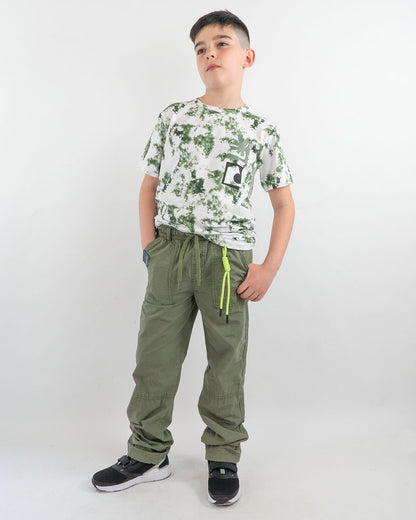 Pantalone in tela con elastico in vita I DO