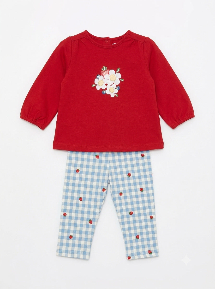 Completo 2 pz. con legging a quadri MAYORAL