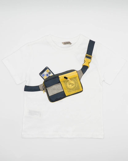 T-shirt manica corta con zip