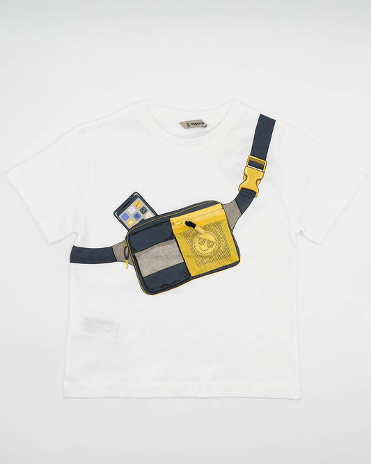 T-shirt manica corta con zip
