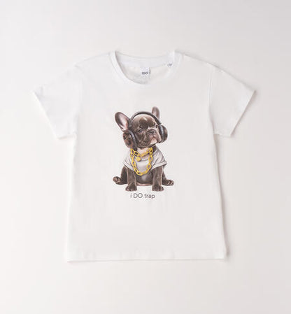 T-shirt con cane trap art.4G831/G2-0113 I DO
