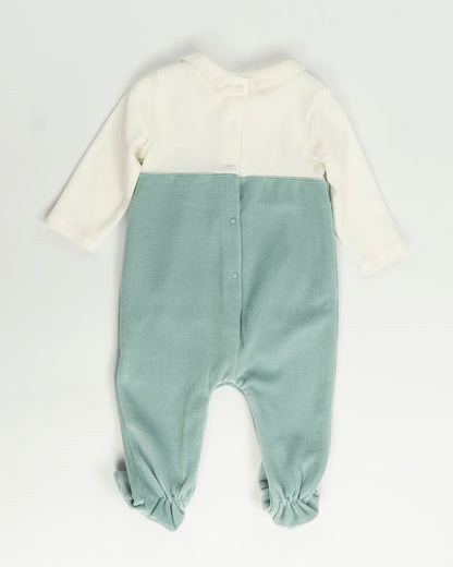 Tutina finta saloppette in velluto rigato MAYORAL